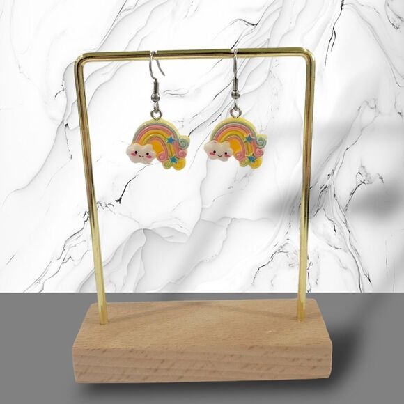 🌈Smiling Rainbow Earrings🌈(2-A010-E)-Jewelry for Women - Picture 3 of 6